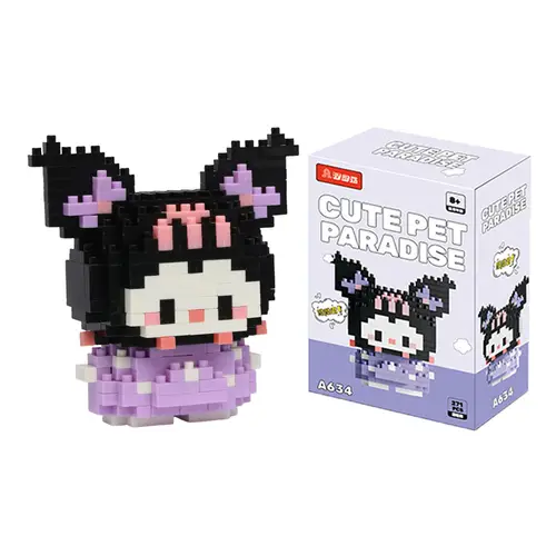 99 style SANRIO Hello Kitty Building Blocks Cartoon Figures Kuromi Bricks My Melody Children's Assembly Toys Cinnamoroll Gift - Image 7