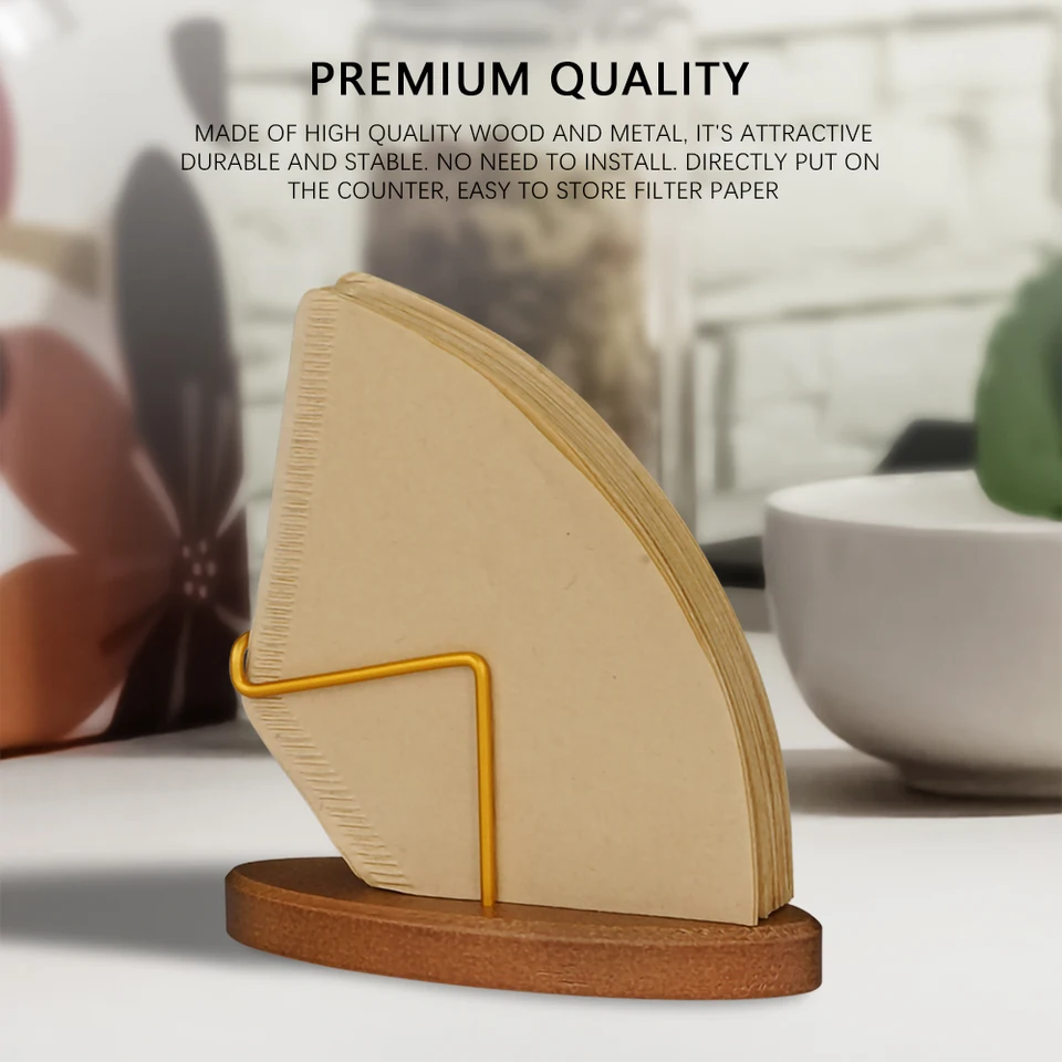 Navaris Scatola Portafiltro caffè Bar - Battifondi Metallo Legno 18x17x11cm Supporto Dosacaffè per Svuotare Pressare Filtro Braccio Macchina caffè
