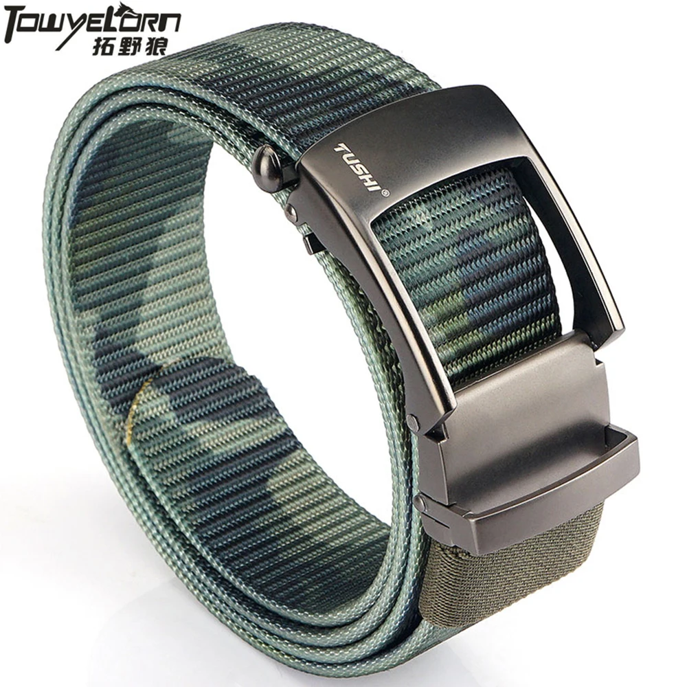 TOWYELORN Men Belt Nylon Military Belts Male Army Tactical Belt Men Webbing Fabric Tactical Canvas Belts Men Women Outdoor Work tushi men s belt outdoor hunting tactical multi function combat survival high quality marine corps canvas for nylon male luxury