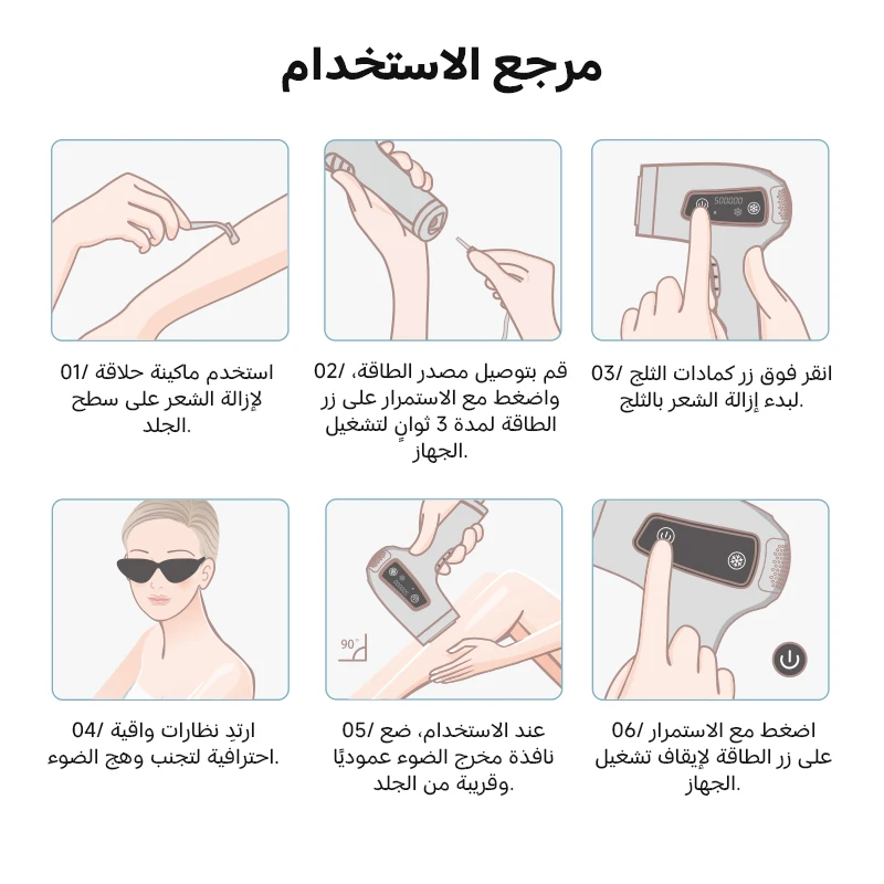 جهاز إزالة الشعر بالليزر MLAY T8 IPL آلة إزالة الش...