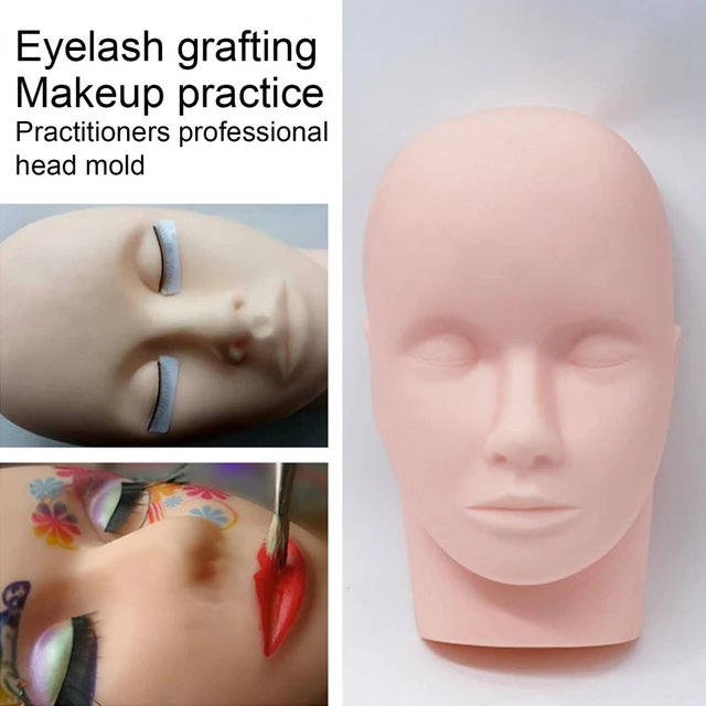 Silica Gel Practice Mannequin Head Line The Brows Cosmetology Professional  Lash Mannequin Head For Makeup Training - AliExpress