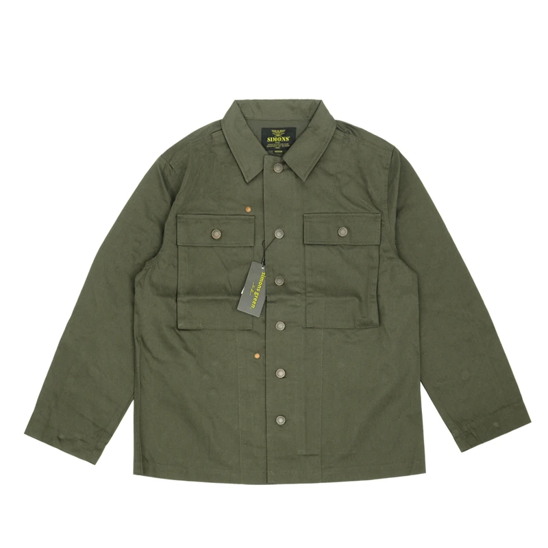 Simons Military Vintage M43 Shirt USMC Thirteen Star Button HBT