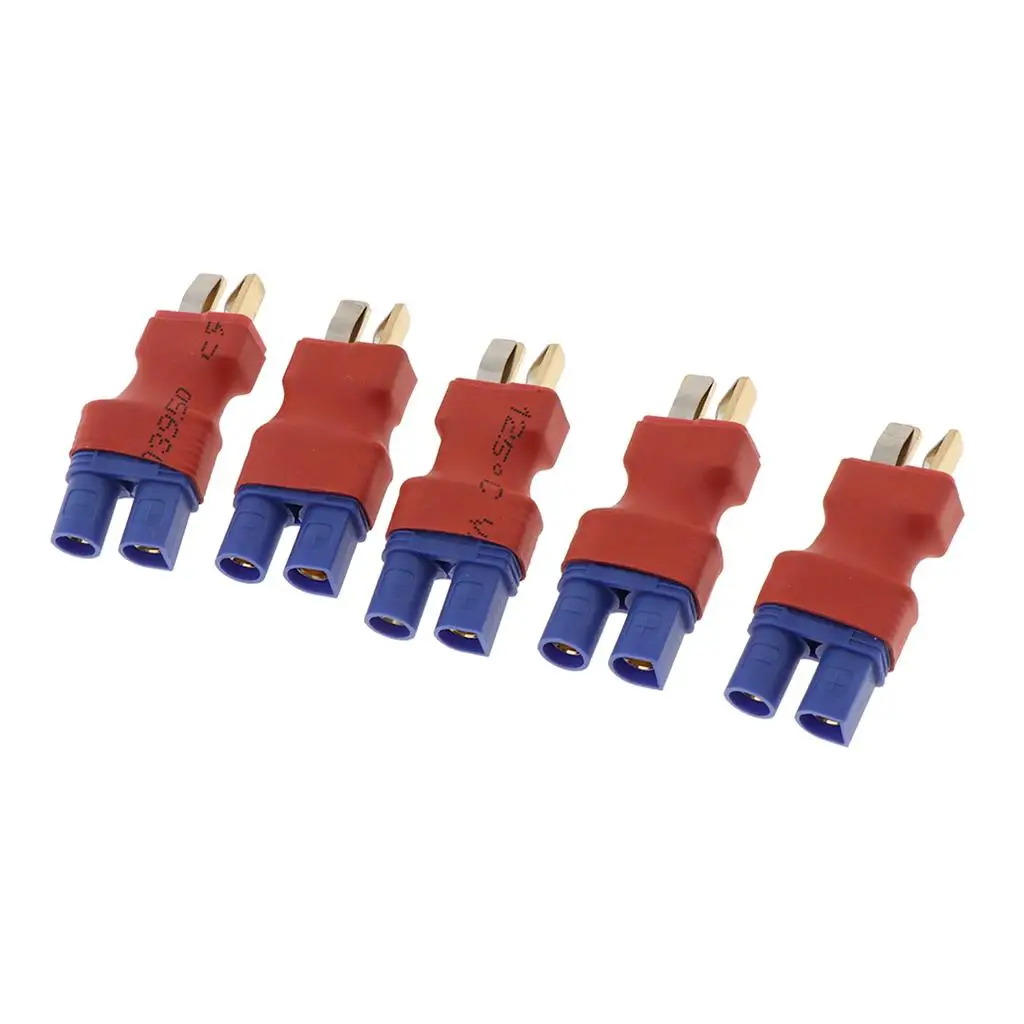 

5 Pieces Male & Female EC3 to T-Plug for RC Aircraft, Trcuk, Lipo Battery Charger