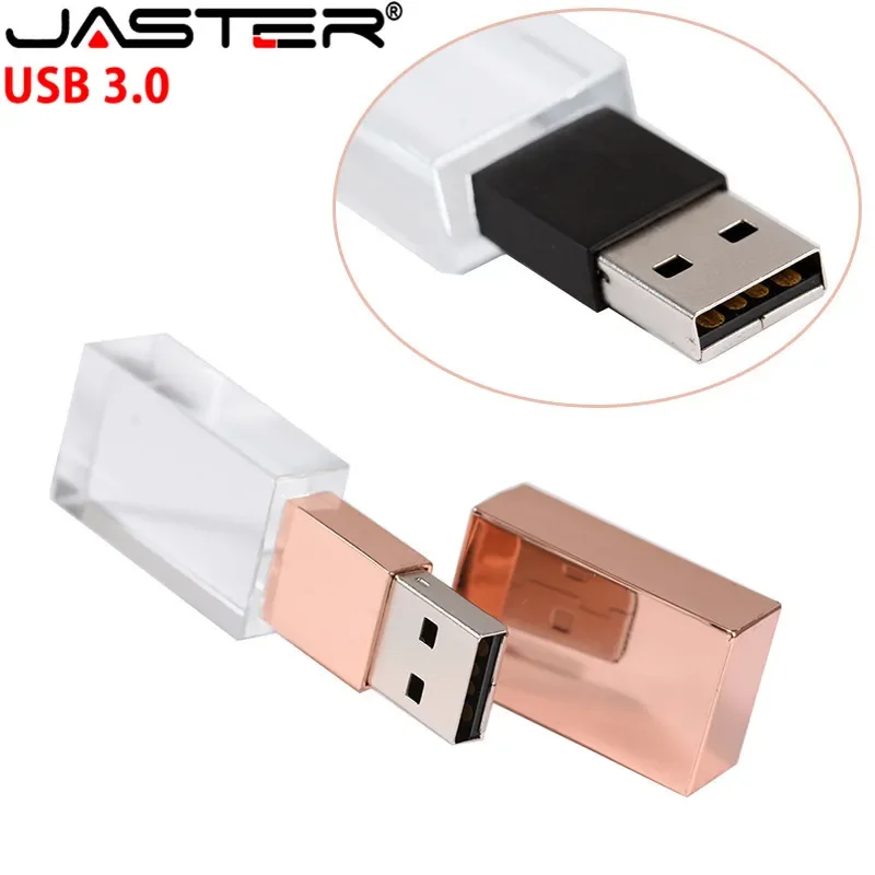 Movimentação do Flash do Usb 64gb128gb 3d da Gravura do Logotipo Presente do Carro Movimentação 4gb 16gb 32gb da Pena de Usb do Acionador de Partida do Flash do Cristal de Jaster Usb 3.0