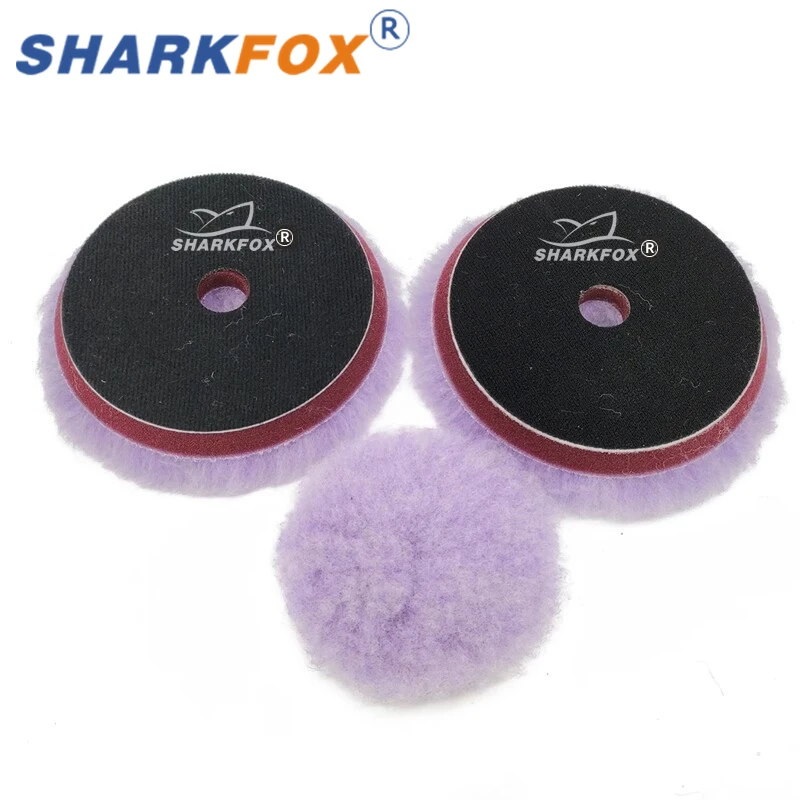 Sharkfox  5 Pieces/lot  5/6 Inch Wool Polishing Pad High Density Lambs Woollen Polish Buffing Pad Car Polisher Buffing Waxing 3