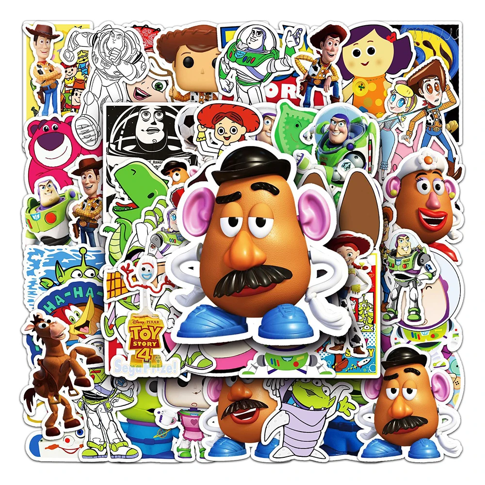 10/30/53Pcs Disney Toy Story Cartoon Stickers Decalcomanie Kids Toy Notebook Laptop Phone Bagagli Bike Fridge Pvc Adesivo Impermeabile