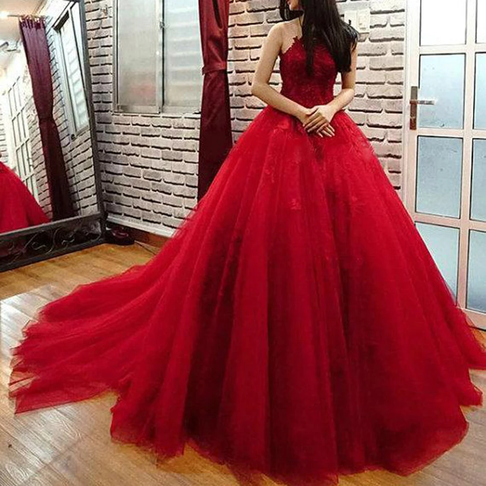 

GUXQD Hot High End Ball Gown Women Quinceanera Dresses Tulle Appliques Prom Party Gowns Graduation Masquerade Vestido De 15 Anos