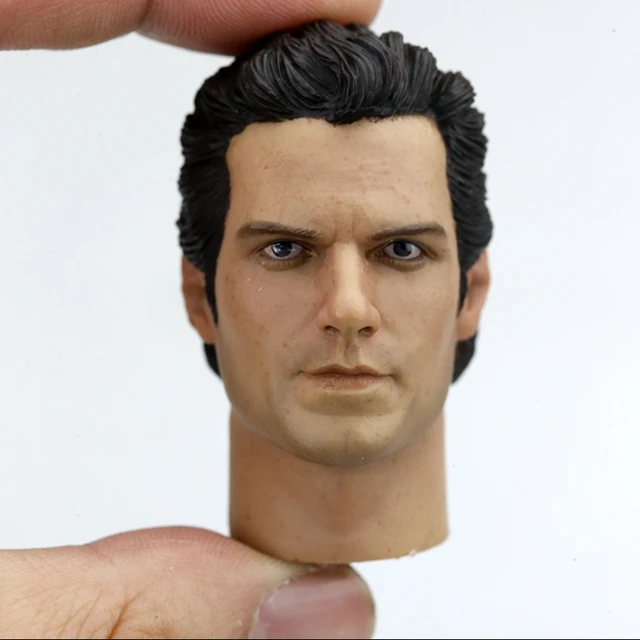 1/6 Scale Bearded Henry Cavill Head Sculpt PVC Head Carving Model for  12-inch Male