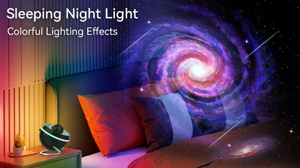 Description Picture 5 of item12 IN 1 Galaxy Star Projector with Meteor Ultra Clear Night Light Lamp Rotary Space Ball Planetarium Projector Lights for Kids G