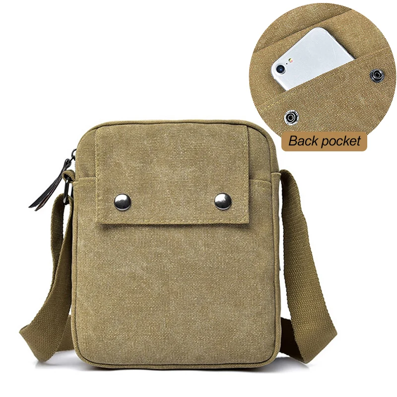 

Canvas Sling Shoulder Bag Light Travel Men's Business Messenger Pack Crossbody Handbag Fashion Male Satchel Purse XA948M