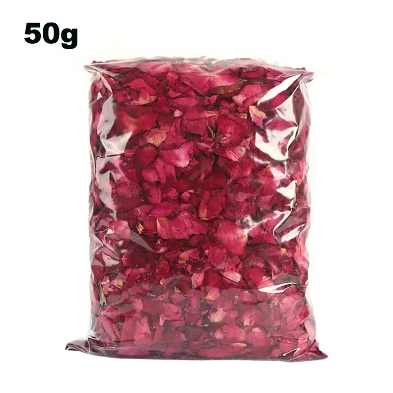 цена 50g Bathing Supply Romantic Natural Dried Rose Petals Bath Milk Bath Dry Flower Petal Spa Whitening Shower Bath Products