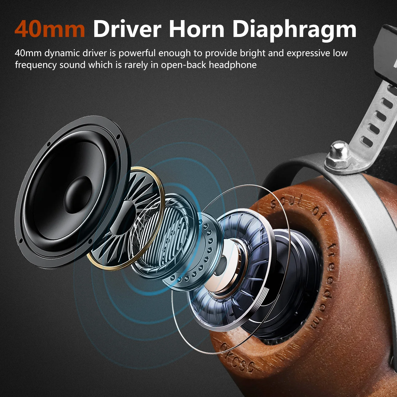 OKCSC M1 Pro Wooden HiFi Headphones thumbnail 8