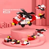 6IN1 Engineering Car Helicopter  Truck Tank City Building Blocks Police Bricks Fire Fighting Brick Set Toys for Children 5