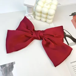Elegant Satin Butterfly Hair Bow Clip - Trendy Bowknot Accessory (Wine red)