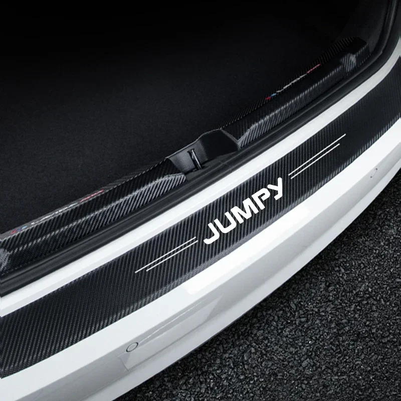 Durable Carbon Fiber Leather Car Door Sill and Trunk Protection Stickers