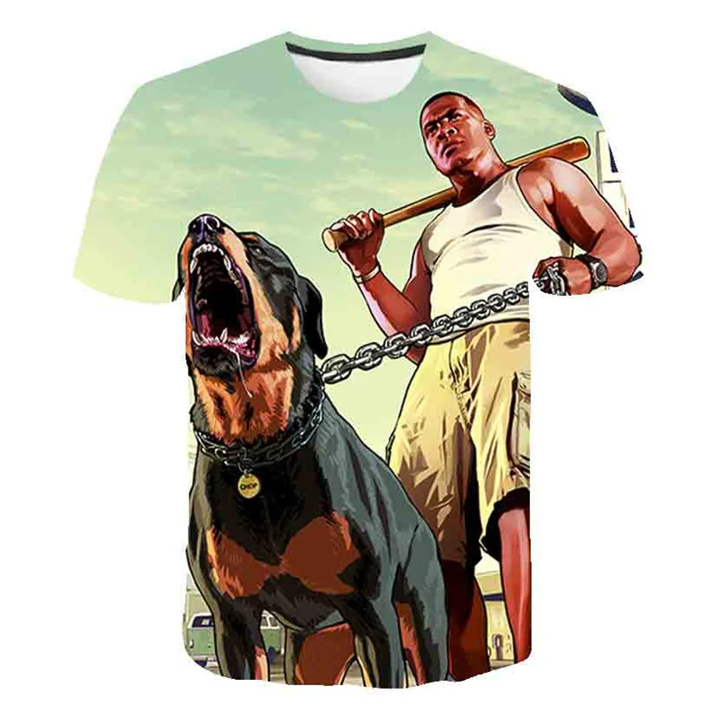 2023 Grand Theft Auto Game Gta 5 Boy Summer T-Shirt Cool Gta5 Girl Tshirt Stampa Colorata Gta 5 T-Shirt Tee Shirt Abbigliamento Divertente