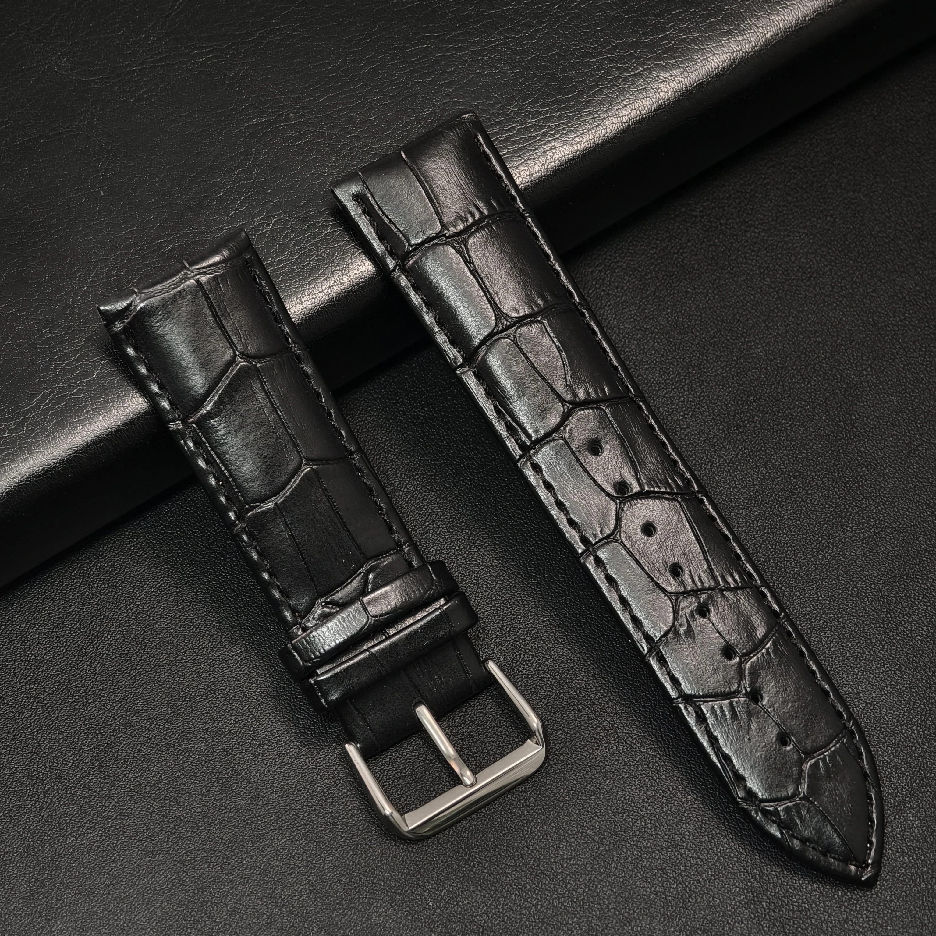 Luxury Leather Watch Strap - Premium Soft Band Replacement, 20mm/22mm