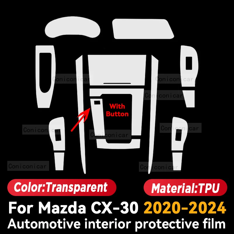 Pellicola Protettiva Upscreen Per Mazda CX-3 2013-2019 MZD Connect | Trasparente Anti-impronta E Antigraffio | Prodotta In Germania