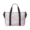 Custom Marie Cat Cartoon Pattern Groceries Tote Shopping Bags Women Large Capacity Beach Gym Travel Bags 2