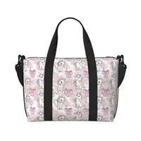 Custom Marie Cat Cartoon Pattern Groceries Tote Shopping Bags Women Large Capacity Beach Gym Travel Bags 2