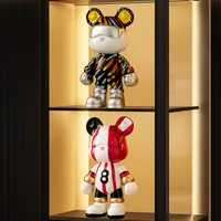 Bear Ceramic Bank Sculpture Animal Money Box Statue for Home Office Decor With Coin Slot Novelty Football Enthusiasts Gift 6