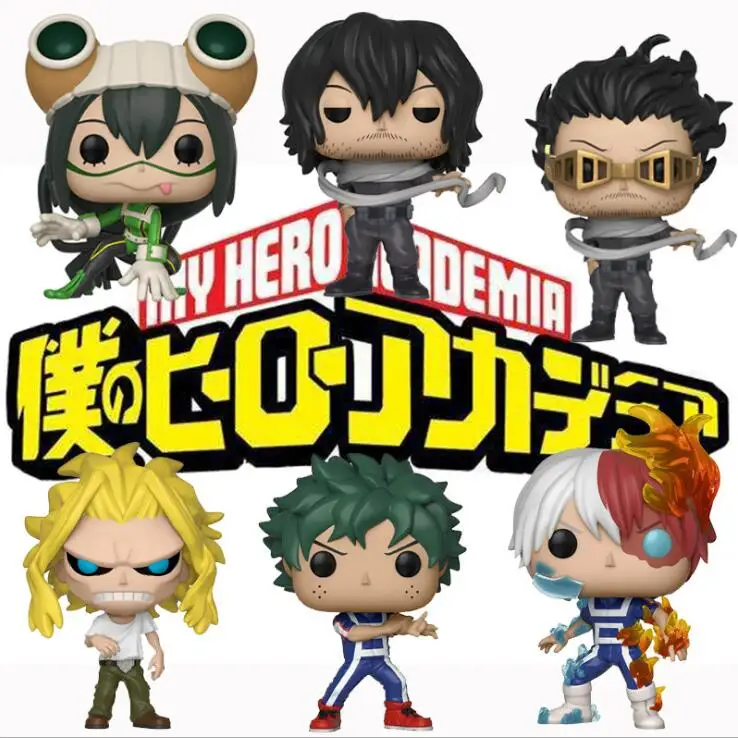Figura de vinilo de colección de juguetes modelo de anime japonés My Hero Academia Deku Training Katsuki All Might debilitado TODOROKI Tsuyu