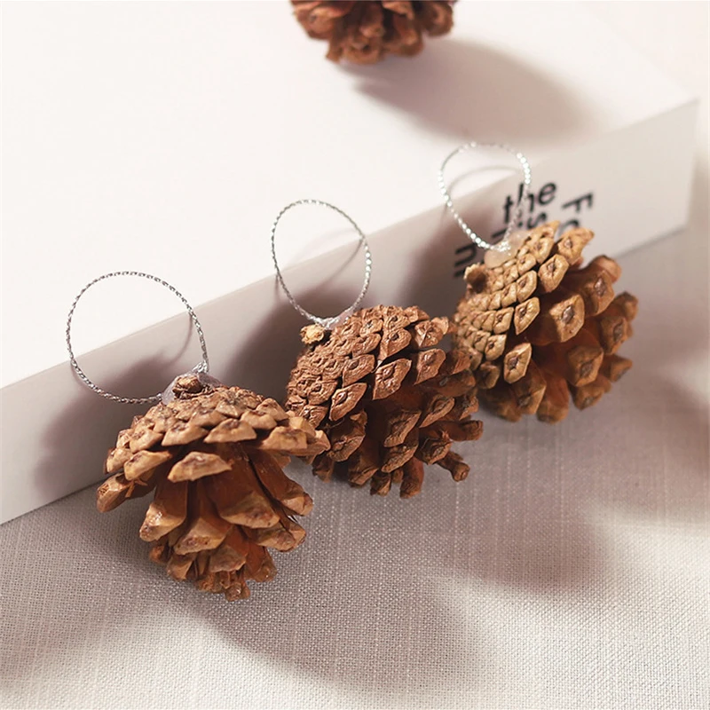 6pcs Artificial Flowers Pineapple Grass Artificial Pine Nuts Cones For Wedding Christmas Tree Wreath Scrapbooking Decor