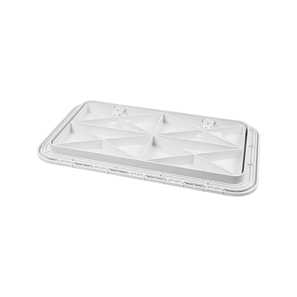 보트 ABS 데크 액세스 해치 커버 606x353mm 180도 뚜껑 힌지 보트 데크 해치 자외선 차단 미끄럼 방지 검사용 1개