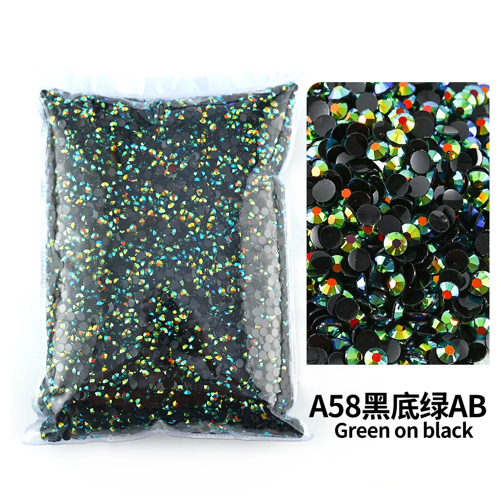 Bulk Wholesale Jelly Color AB Transparent Faceted FlatBack Resin Rhinestones for Nail Art & Garment Decoration