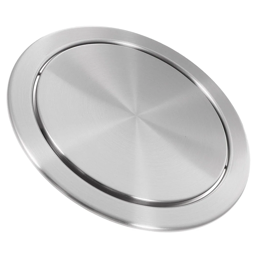 

Stainless Steel Flap Flush Recessed Built-In Balance Swing Flap Lid Cover Trash Bin Garbage Can Kitchen Counter Top
