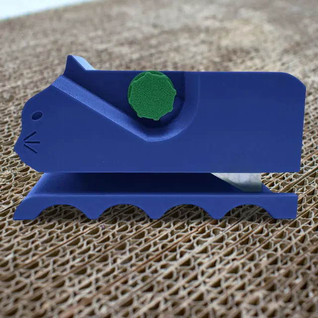 Cat Scratcher Cutter Cartoon 3D Printing Cardboard Strip Stripper Handheld Cardboard Cutter for Cat Scratchers 5