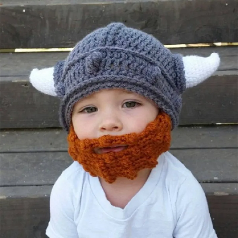 Handmade Crocheted Hat Baby Horn Hat Kids Bonnet Crochet Winter