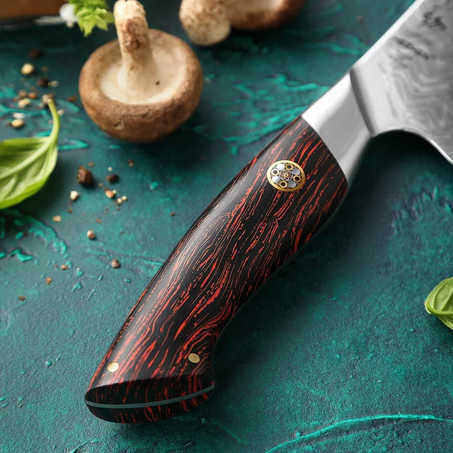 Hezhen 2Pc Késkészlet Elegáns Sorozat 73 Rétegek Damascus Steel G10 Fogantyú Séf Utility Kitchen Tools - Image 5