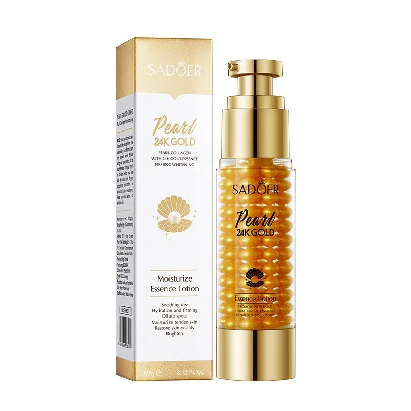 24K Golden Pearl Collagen Whitening and Moisturizing Face Essence Face Cream Gold Lotion and 24K Eye Cream  freckle removal 5