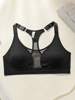 Mesh Fabric Vest-Style Bra Wireless Seamless Underwear for Women Comfortable Breathable Sports Bra Fitness Gym Workout TopYS3565