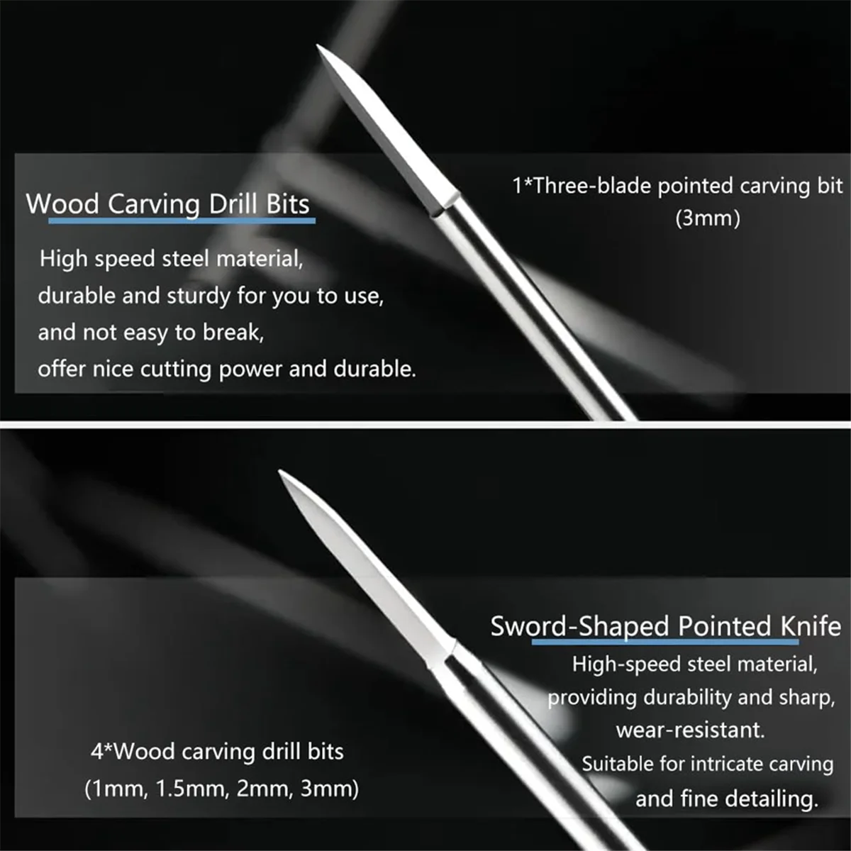6PCS Wood Carving Drill Bits 4