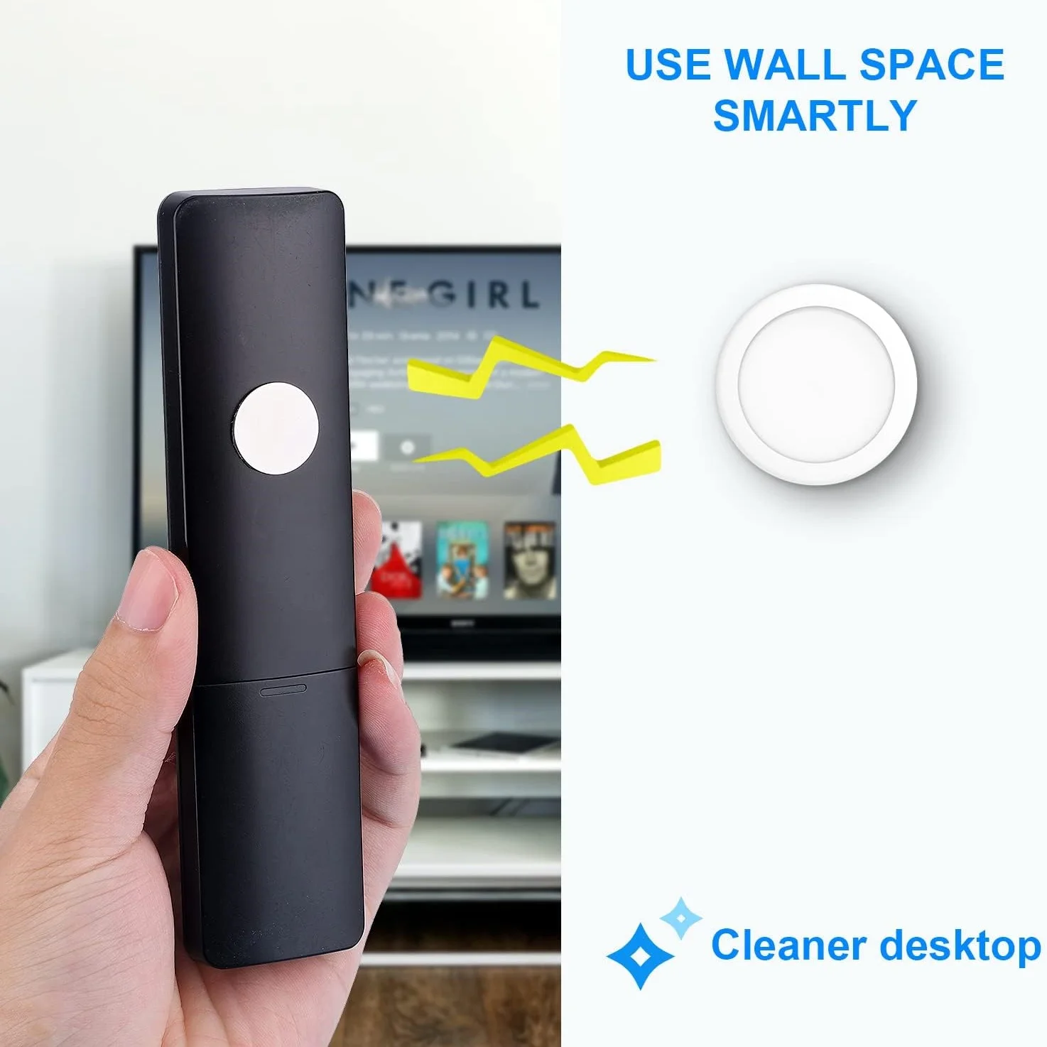 Description Picture 6 of itemA Circular Storage Hook Multi-Purpose Wall Mounted Fixing Tool Hole Free TV And Air Conditioning Remote Control Magnetic