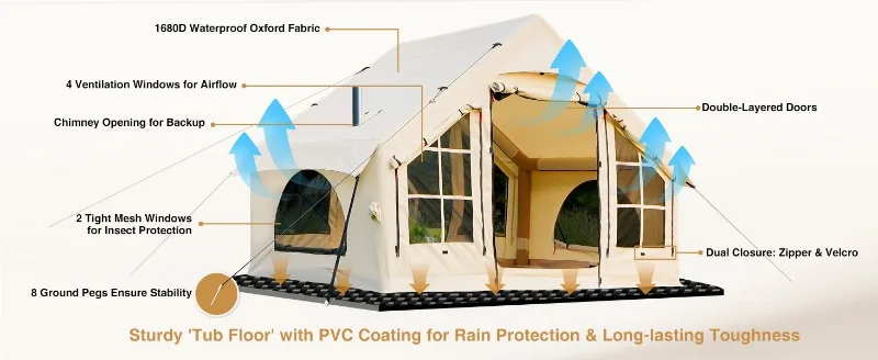 inflatable camping tent