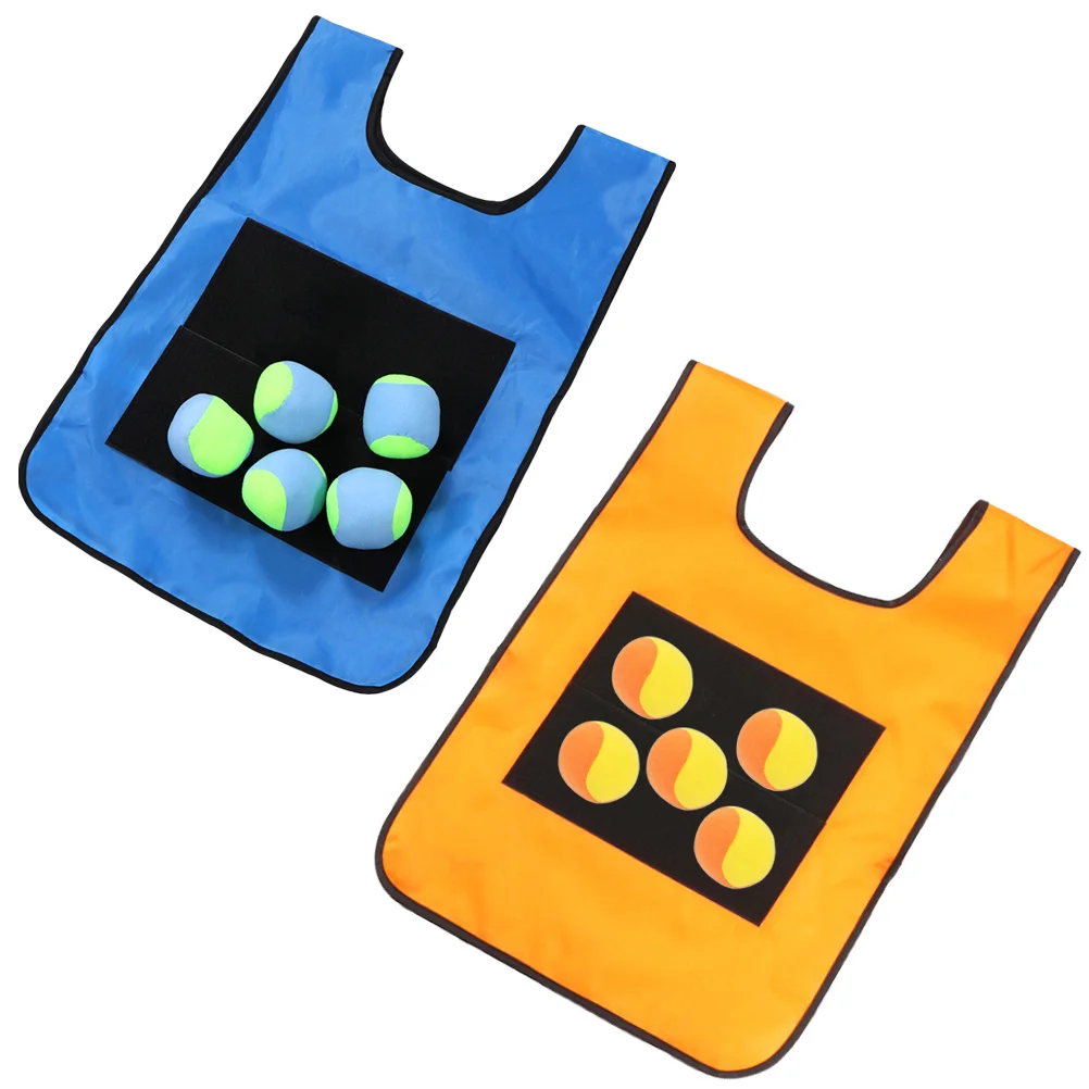 

2 Sets Dodgeball Game Sticky Vests Set Dodgeball Game for Kids Vest Game with Balls Outdoor Sticky Game Outdoor Games Outside