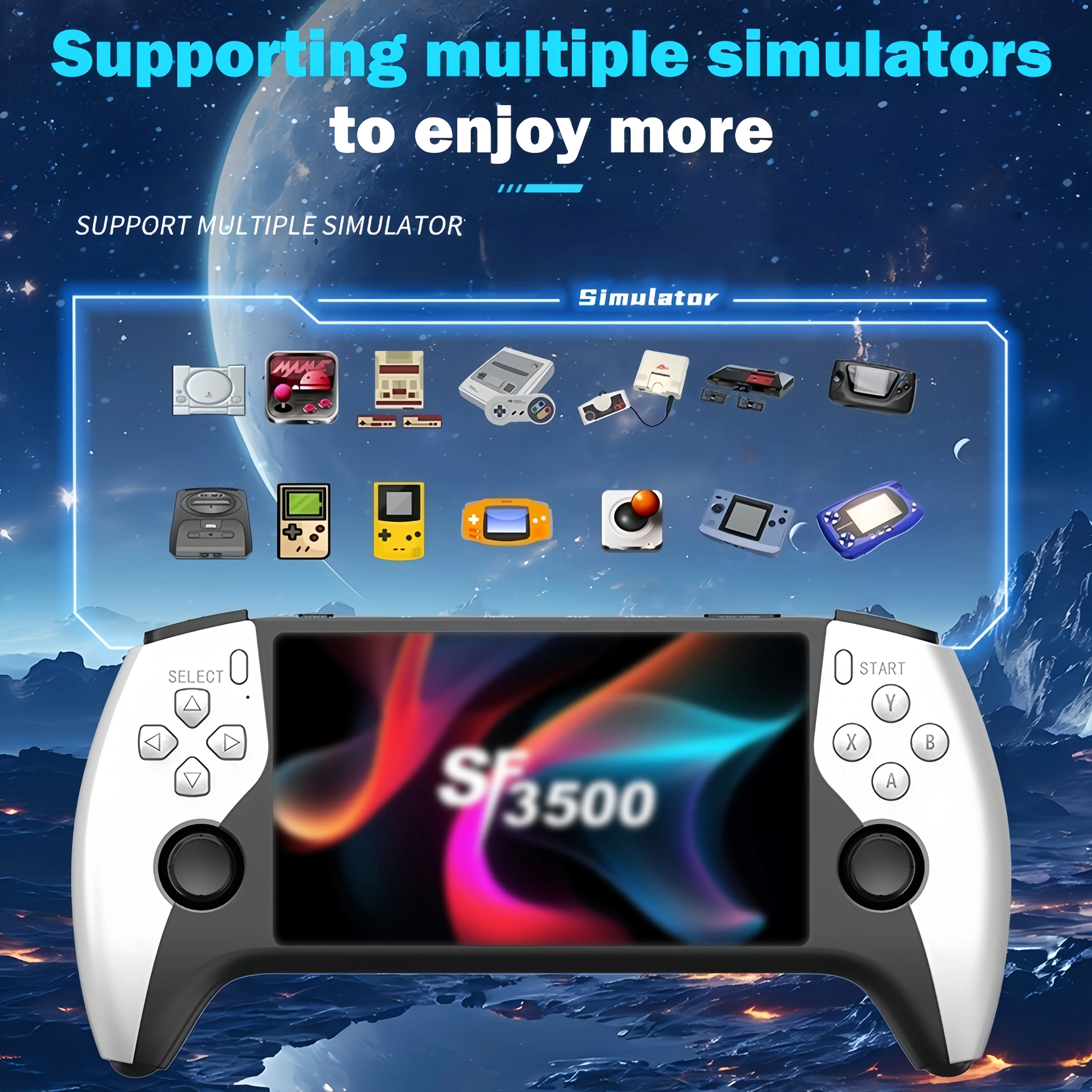 SF3500 Portable Handheld Game Player IPS Screen Retro Video Game Console for for Adult Gift Gaming console Christmas Gift - 5
