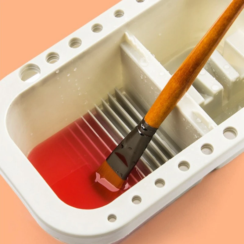 Paint Brush Cleaner Kit Brush Palette Paint Organizers And Storage Box for Acrylic Watercolor Multi-purpose paint organizer paintbrush cleaner