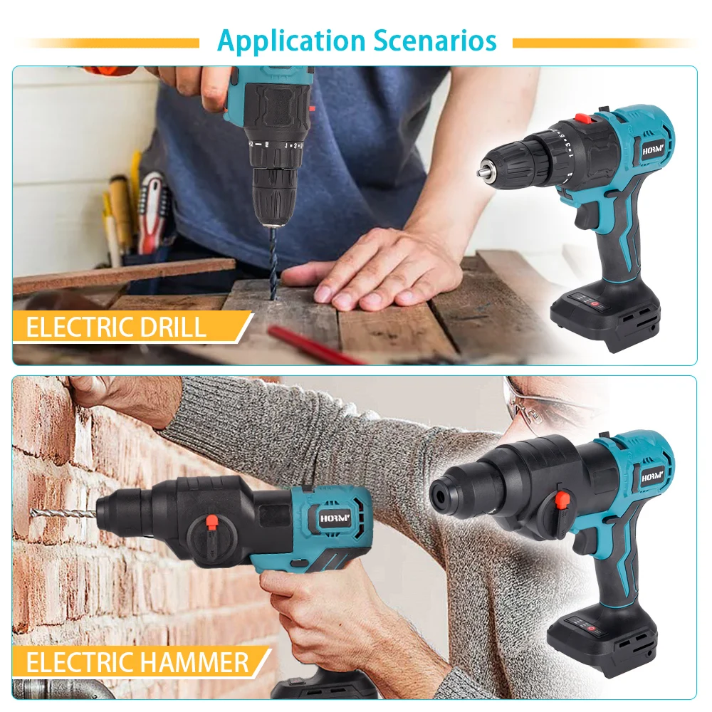 Brushless Oscillating Multi-Tool Accessory For Universal Electric Angle Grinder Polisher Electric Drill/Wrench/Trimmer Air Pump 4