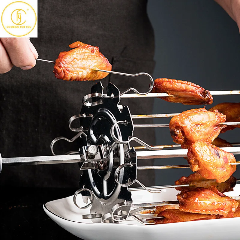 20/25cm Stainless Steel BBQ Skewers Tool Stretch Bread Spaghetti Food Steak Bake The Cage Kitchen Family Food Baking Accessories