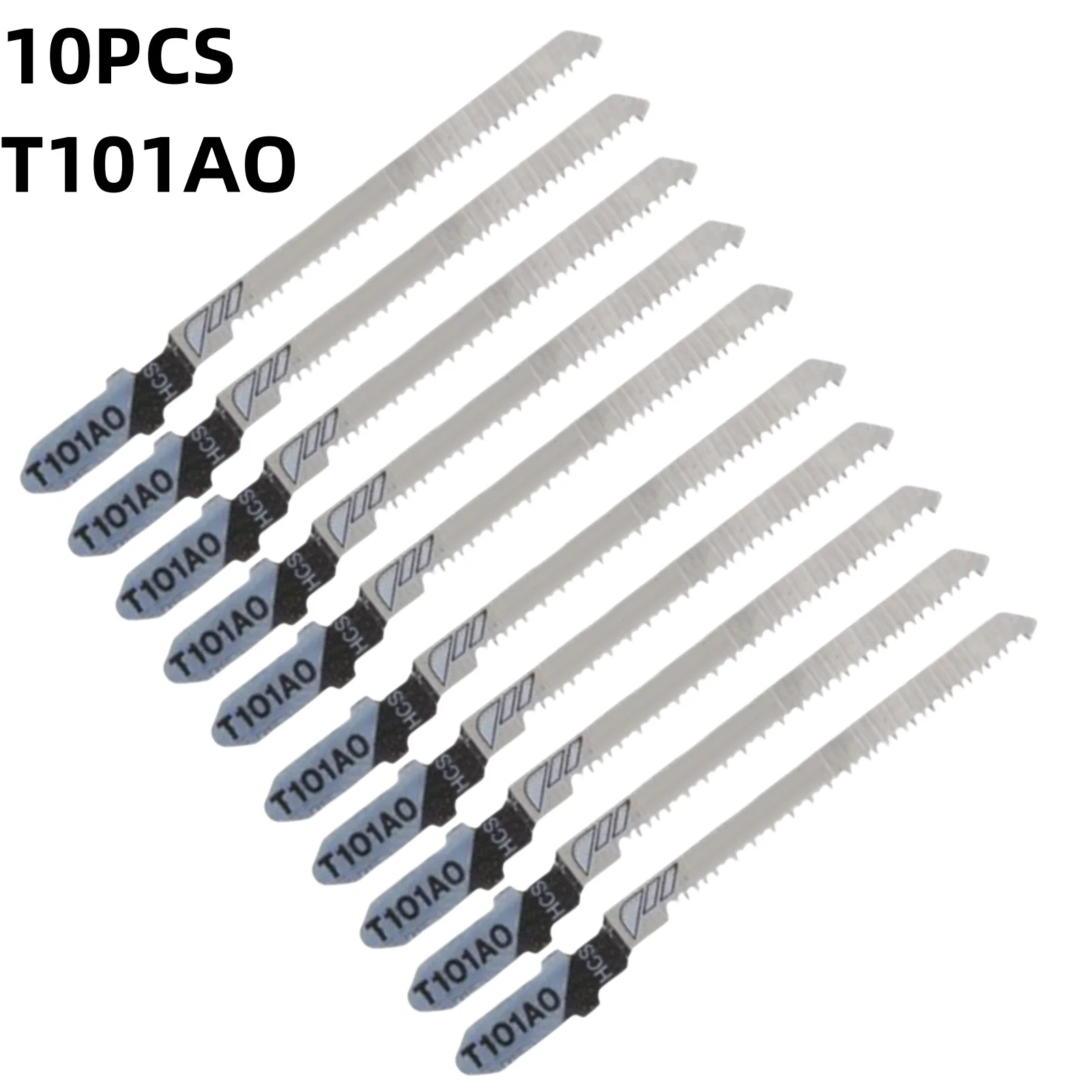 10PCS T101AO 3inch HCS T-Shank Reciprocating Saw Blades For Wood Metal Cutting Jig Saw Cutters Particle Board 10pcs hcs hss ground teeth straight cutting t shank jig saw blade for wood woodworking metal saw cutting saw bone saw