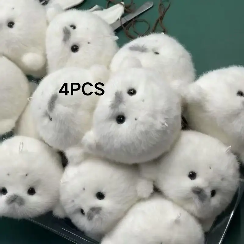 Adorable Plush Baby Seal Toy Pendant Ocean Protector Simulation Marine Animal Keychain Gift Soft Toy for Friends Travel Souvenir
