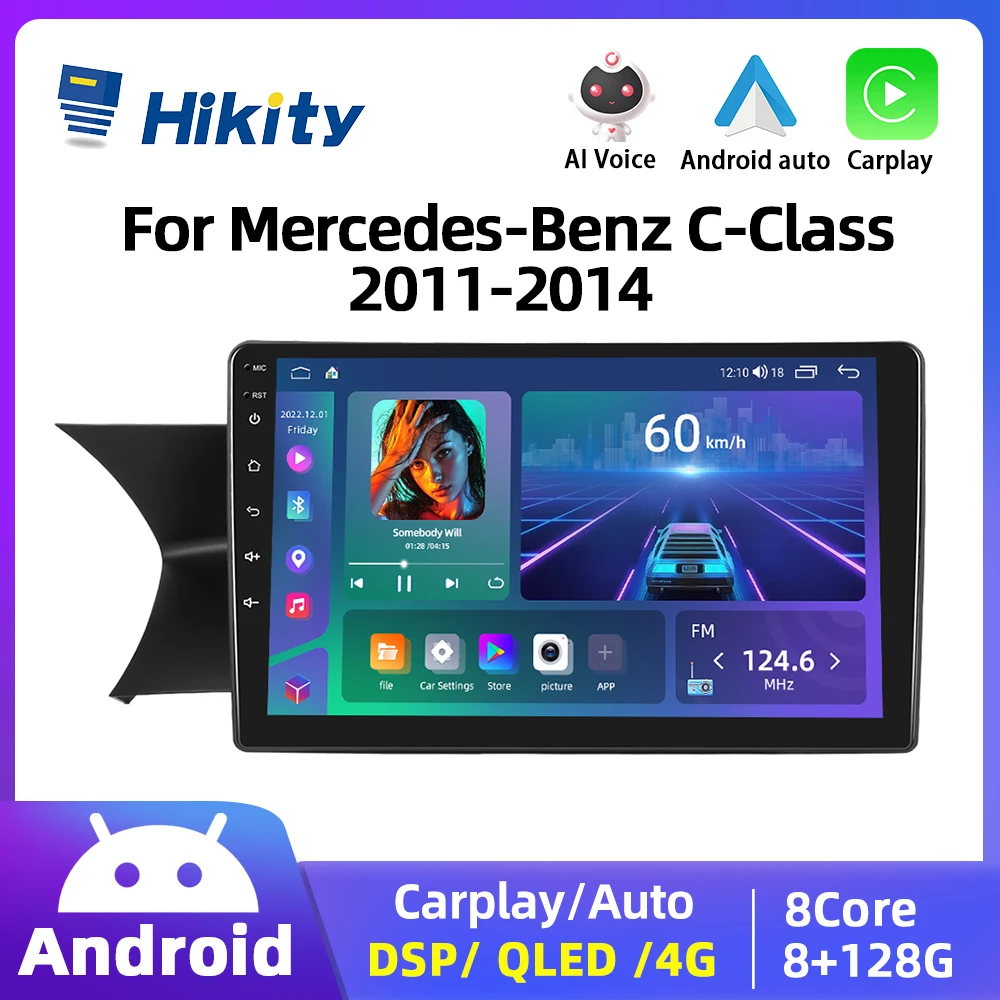 

Hikity Android 2din Car Radio Multimedia Video Player For Mercedes-Benz C-Class 2011-2014 Carplay Autoradio Navigation GPS