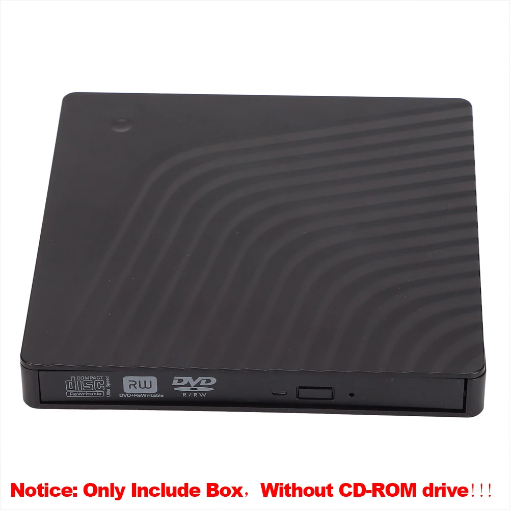 노트북 노트북 버너용 광학 드라이브 외장 인클로저, USB 3.0 C 타입 DVD CD 드라이브 박스, 9.5mm, 12.7mm