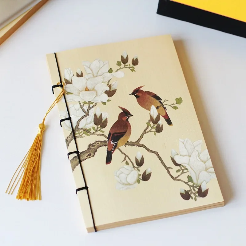 Chinês Diário Pessoal Notebook Borlas Antigas em Branco Kraft Sketchbook Bloco de Notas Retro Papelaria Estudante - Imagem 4