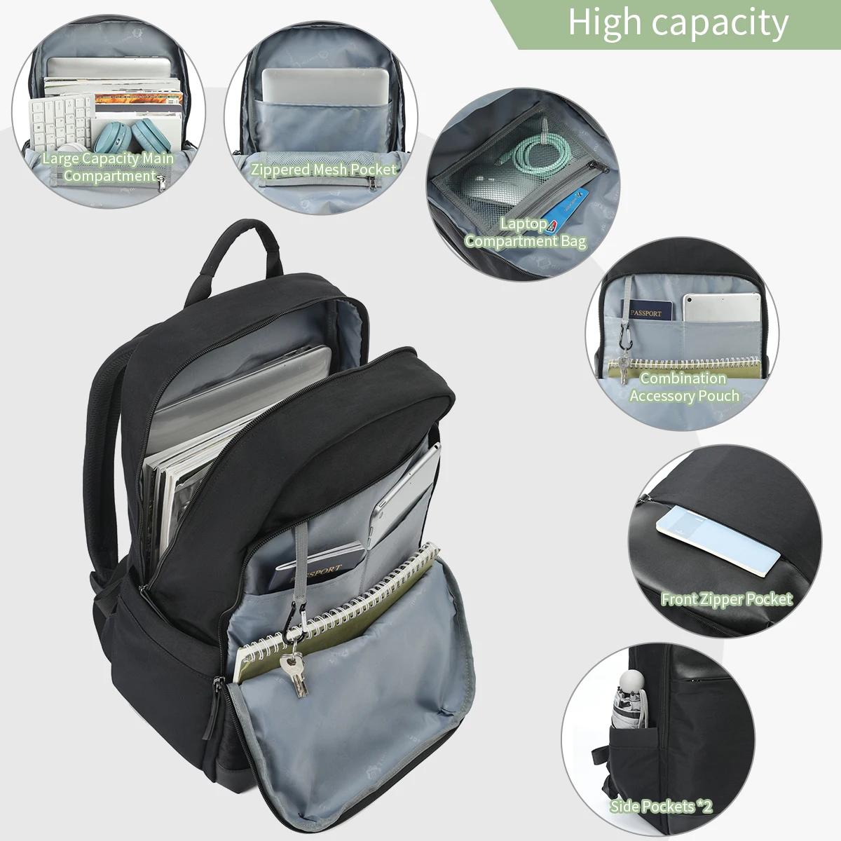 Lifetime Warranty Women Backpack 14 15.6inch Laptop Backpack Bag Female Travel Backpack For Women Girl School Backpack Schoolbag 5