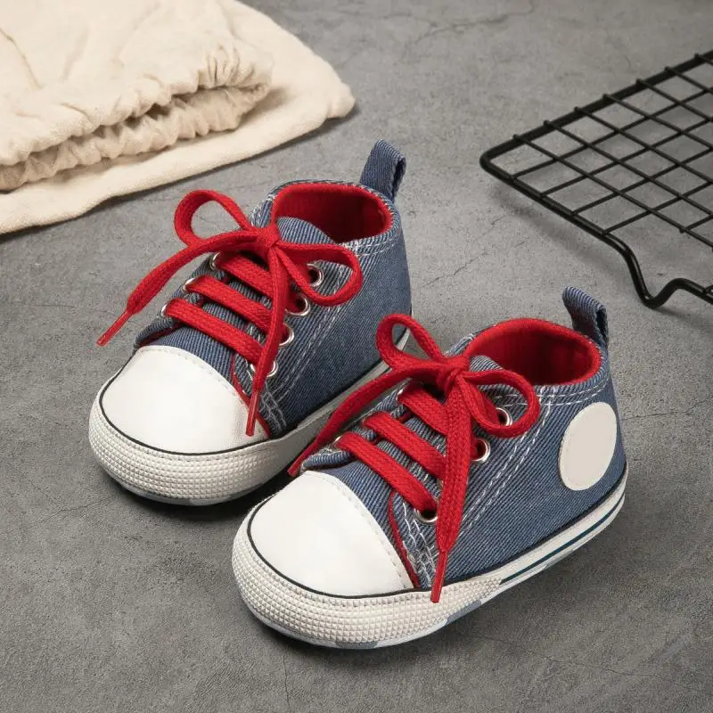 KIDSUN Baby Shoes Canvas Sneakers Newborn Multicolor Baby Boy Girl First Walker Shoes Infant Toddler Anti-slip Baby Sports Shoes 2